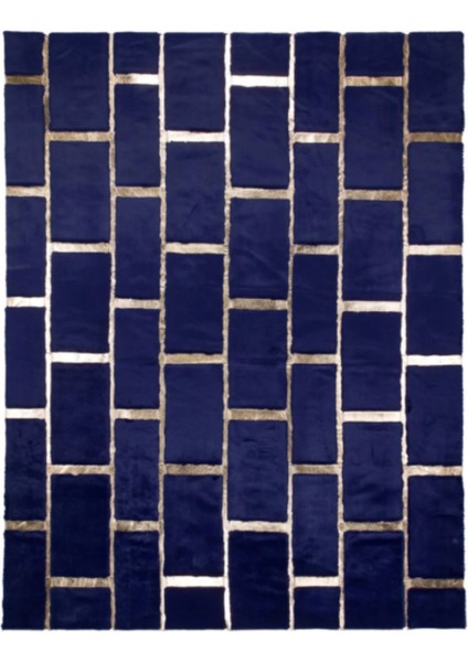 Lacivet Gold Bordürlü Peluş Halı 160 x 230 cm