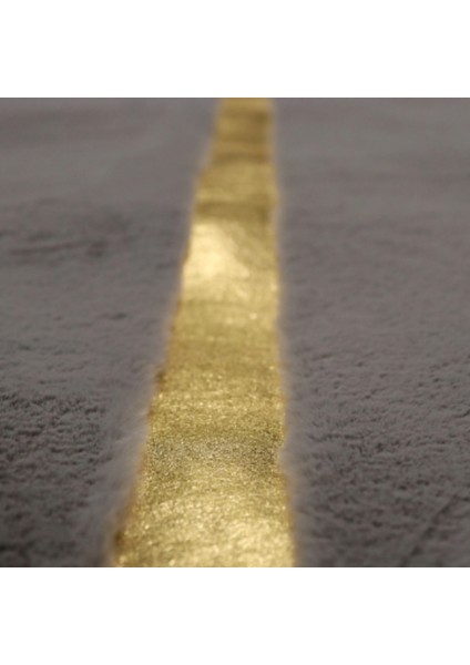 Gri Gold Bordürlü Peluş Halı 80 x 150 cm indirimleri