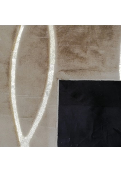 Karamel Gold Çizgili Kros Model Peluş Halı 170 x 240 cm indirimleri