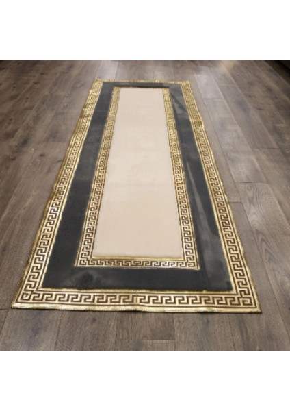 Krem Antrasit Gold Bordürlü Peluş Halı 160 x 230 cm fiyatları