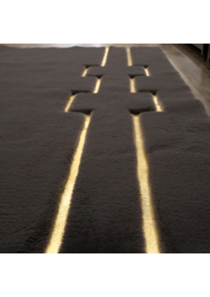 Siyah Gold Bordürlü Peluş Halı 200 x 300 cm fiyatları