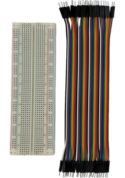 Büyük Boy 830 Pin Breadboard ve 40'lı Erkek-Erkek Jumper Kablo Set