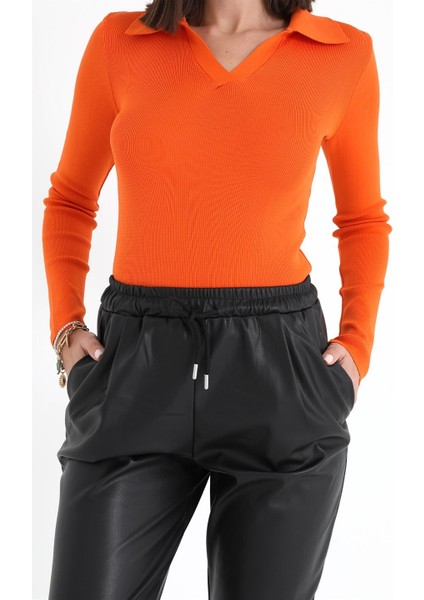 Paçası ve Beli Lastikli Pileli Deri Pantolon - Siyah fiyatları