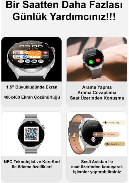 Watch Gt3 Max  Akıllı Saat Iphone ve Android Tüm Telefonlara Uyumlu