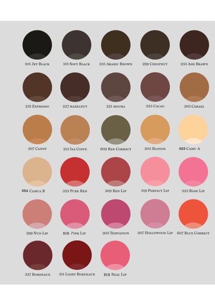 Kalıcı Makyaj Boyası Siyah 105 modelleri