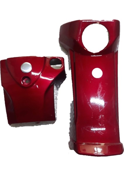 Ön ve Arka Plastik [kırmızı] - 3 Tekerlekli Kasalı Model - Demir Kasa Binek Model - E-Bıke