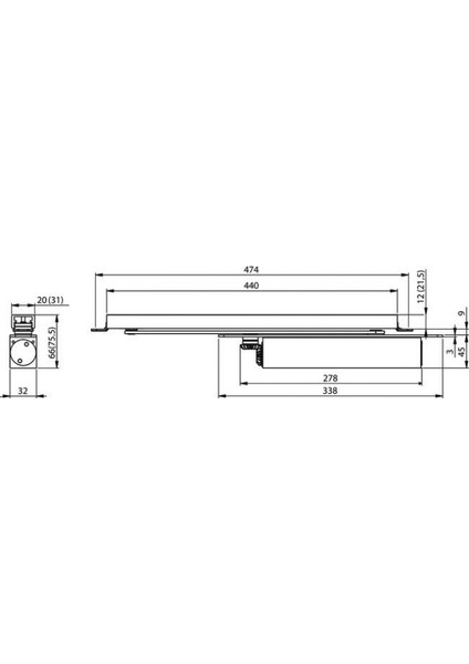 Ankastre Kapı Hidroliği Dc840
