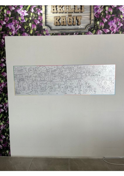 Akıllı Kağıt Statik Tutunma Özellikli Doya Doya Boyama 50 x 160 cm (Hayvanlar Alemi)