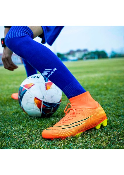 Erkek Futbol Ayakkabısı - Turuncu (Yurt Dışından) indirimleri
