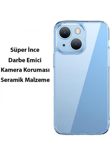 Apple iPhone 14 Plus 6.7 Darbe Emici Kılıf ve Kırılmaz Ekran Koruyucu, Tam Koruma Seti, Sararmaz Kılıf