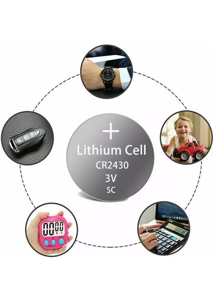 2 Kart 10 Adet - CR2430 Cr 2430 DL2430 BR2430 KL2430 Panjur Kumandaları Bmw Araç Kumandası Için Gp 5'li CR2430 3V Lityum Düğme Pil (GPCR2430-C5) CR2430 - 10LU modelleri