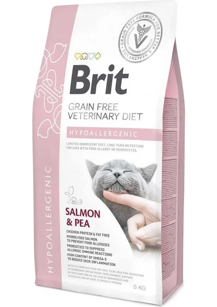 Brit Care Veterinary Diets Hypoallergenic Tahılsız Somonlu Kedi Maması 5kg