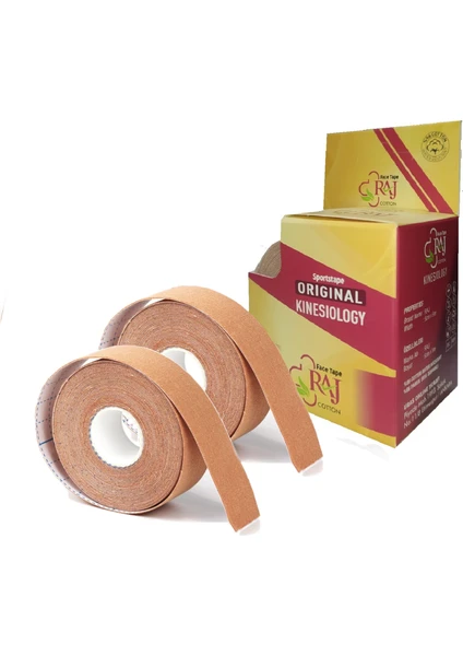 Kinesıology 2, 5cm x 5mt 2 Adet Tape Yüz Yogası Yüz Bölgesi Için Therapy Cotton Kinesio Face Tape Coton2,5cm