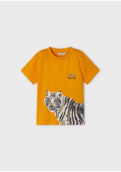 Erkek Çocuk Kısa Kol T-Shirt Turuncu 3007 fiyatları