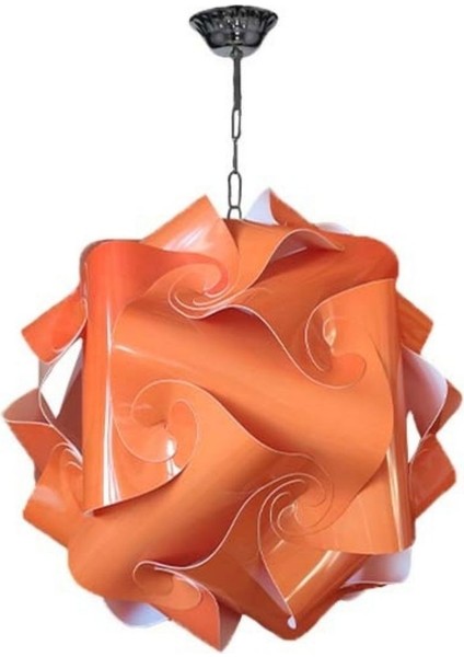 Turuncu Yapboz Puzzle Plastik Avize (30 Adet De-Monte Plaka)