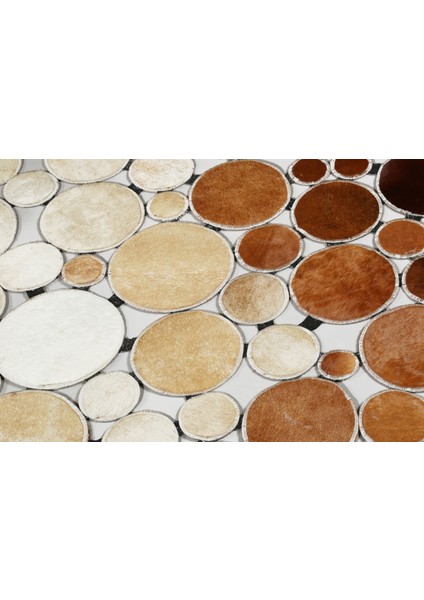 Kahverengi & Beyaz Pauantiyeli Doğal Dana Derisi Halı 120 x 180 cm fiyatları