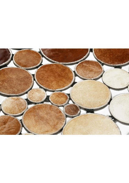 Puantiyeli Doğal Dana Derisi Halı 120 x 180 cm modelleri