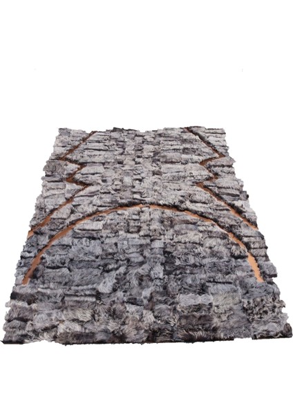 Bronz Varaklı Gri Toskana Halı 160 x 230 cm