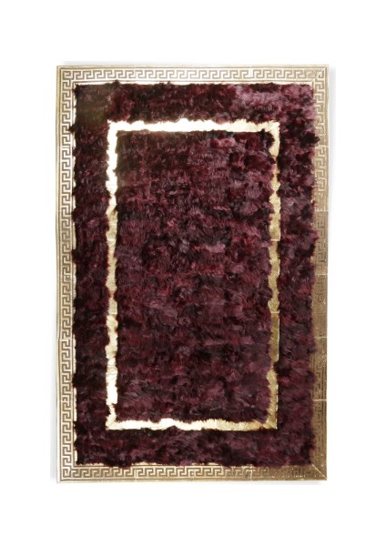 Gold Varaklı Bordo Toskana Halı 80 x 150 cm