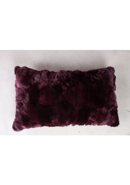 Bordo Doğal Kürk Koltuk Şal Takımı Şal 50 x 180 Cm, Yastık 50 x 50 Cm, Bel Yastığı 35 x 60 cm fiyatları