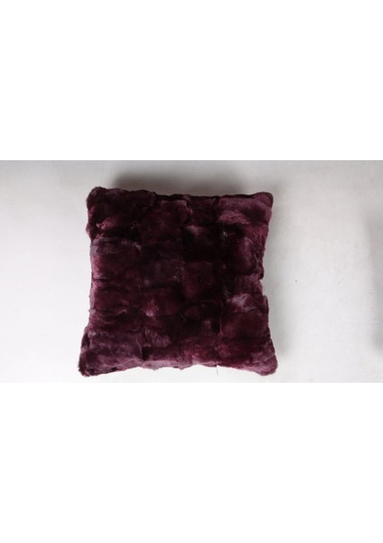 Bordo Doğal Kürk Koltuk Şal Takımı Şal 50 x 180 Cm, Yastık 50 x 50 Cm, Bel Yastığı 35 x 60 cm indirimleri