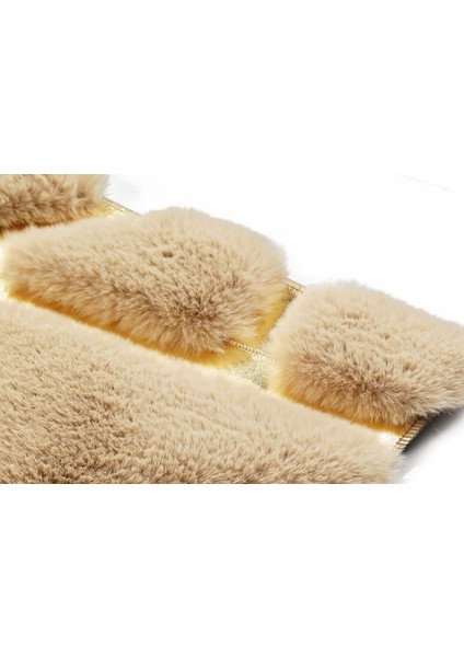 Gold Varaklı Krem Peluş Halı 160 x 230 cm modelleri