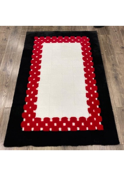 Beyaz Kırmızı Peluş Halı 200 x 300 cm fırsatları