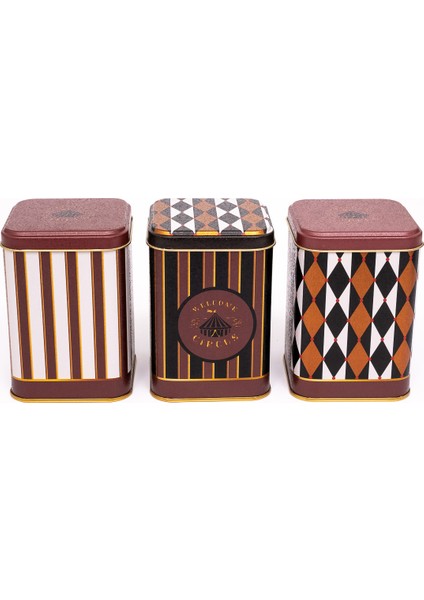 ERB25T8 Kare Metal Saklama Kabı 87X87X125, 3 Lü Set, Circus fiyatları