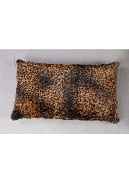 Kahverengi Dana Derisi Koltuk Şal Takımı Şal 50 x 180 Cm, Yastık 50 x 50 Cm, Bel Yastığı 35 x 60 cm