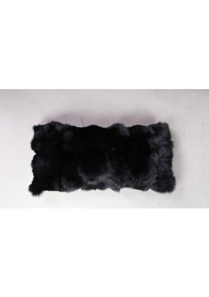 Siyah Doğal Kürk Koltuk Şal Takımı Şal 50 x 180 Cm, Yastık 50 x 50 Cm, Bel Yastığı 35 x 60 cm fiyatları