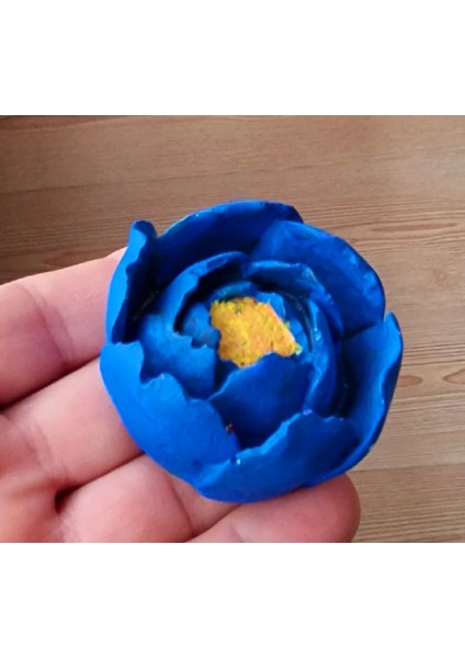 Üç Boyutlu 6cm Mini Gül Şakayık Çiçek Silikon Kalıp K-886, Kokulu Taş Sabun Alçı Mum Kalıbı