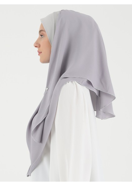 Mikro Krep Türban Şal Koyu Gri Ecardin modelleri