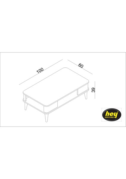 Kumsal Oval Kenar 100* 60 Orta Sehpa