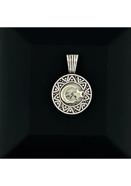 925 Ayar Gümüş Ay Yıldız Tasarım Cevşen Kolye