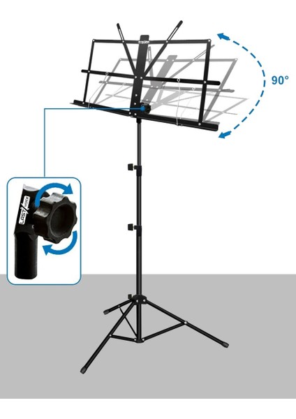 Nt-106 Tel Nota Sehpası Makaslı ( Taşıma Çantalı )
