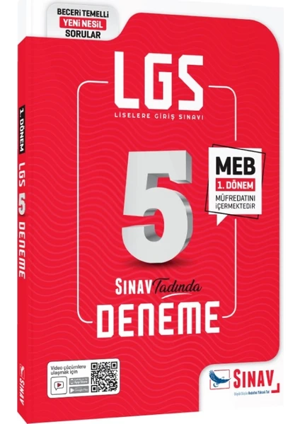 Sınav Yayınları 8. Sınıf LGS 1. Dönem 5 Deneme