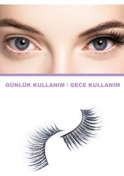 6d-38 Açık Göz Ambalajlı Profesyonel Kendinden Yapışkanlı Takma Kirpik