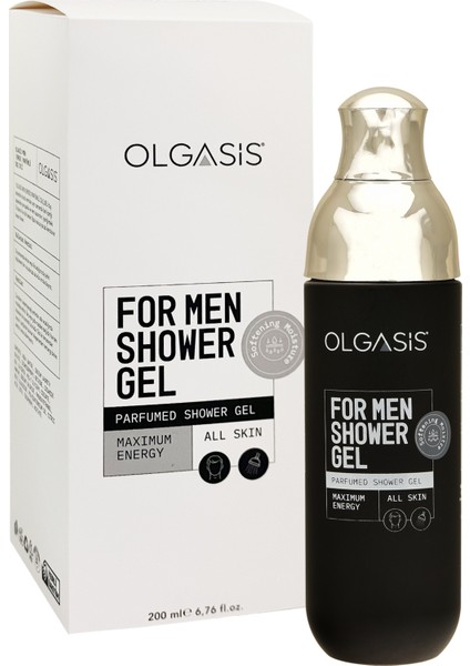 For Men Shower Gel Erkekler İçin Özel Parfümle Besleyici Duş Jeli Maxımum Energy Eşsiz Koku 200 ml