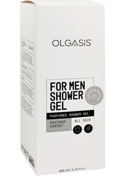 For Men Shower Gel Erkekler İçin Özel Parfümle Besleyici Duş Jeli Maxımum Energy Eşsiz Koku 200 ml