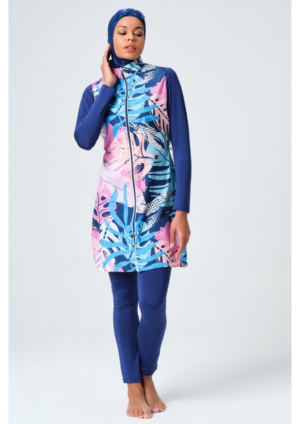 Desenli Biye Süslemeli Tesettür Mayo fiyatları