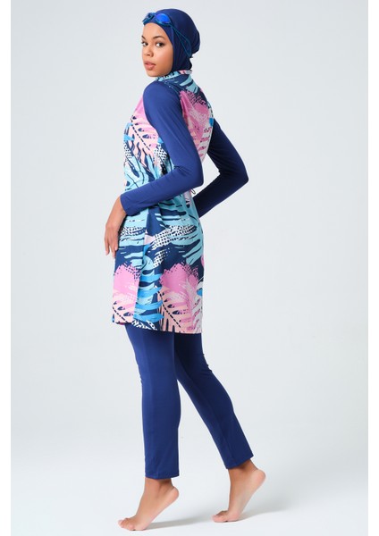 Desenli Biye Süslemeli Tesettür Mayo modelleri