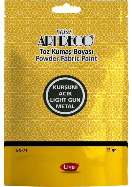 Kumaş Boyası Kurşuni Açık 2 Paket+Fiske Sabitleme 1 Paket