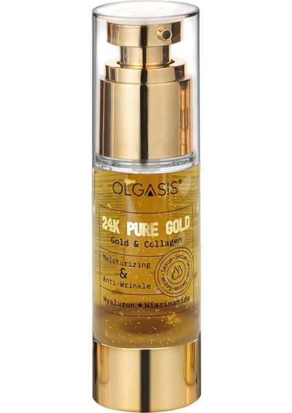 24K Gold Glow Anti-Wrinkle Collagen Serum Saf Altın Leke ve Botox Serum 30 ml