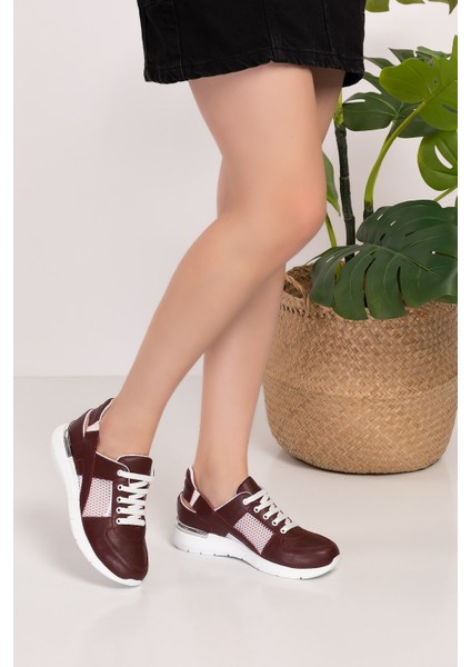 Bordo Fileli Ortopedik Spor Sandalet fiyatları