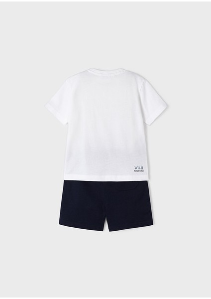 Erkek Çocuk T-Shirt Şort Takım Lacivert 3674 fırsatları