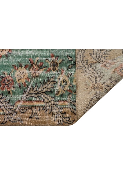 Vintage Kahverengi Göbekli Yün ve Pamuk El Dokuma Oda Salon Halısı modelleri