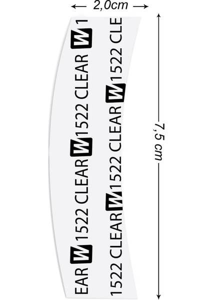 Walker Tape 1522 Clear™ Protez Saç Bandı Oval ''c'' (2,0cm x 7,5cm) 36 Adet