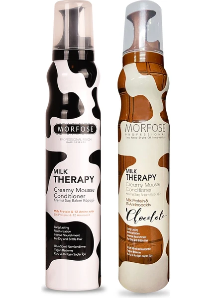 Morfose Milk Therapy Saç Köpüğü Chocolate 200 Ml+Milk Therapy Saç Köpüğü