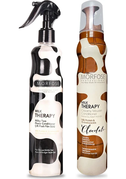 Milk Therapy Saç Köpüğü Chocolate 200 Ml+Çift Fazlı Fön Suyu 400 ml