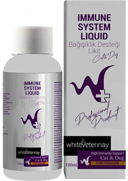 Whiteveterinay Immune System Liquid Cat&dog 100 ml ( Kedi ve Köpekler Için Bağışıklık Desteği )